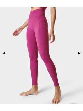 NWT Sweaty Betty 360 Seamless Yoga Leggings Womens Size XS Extra Small Pink $108